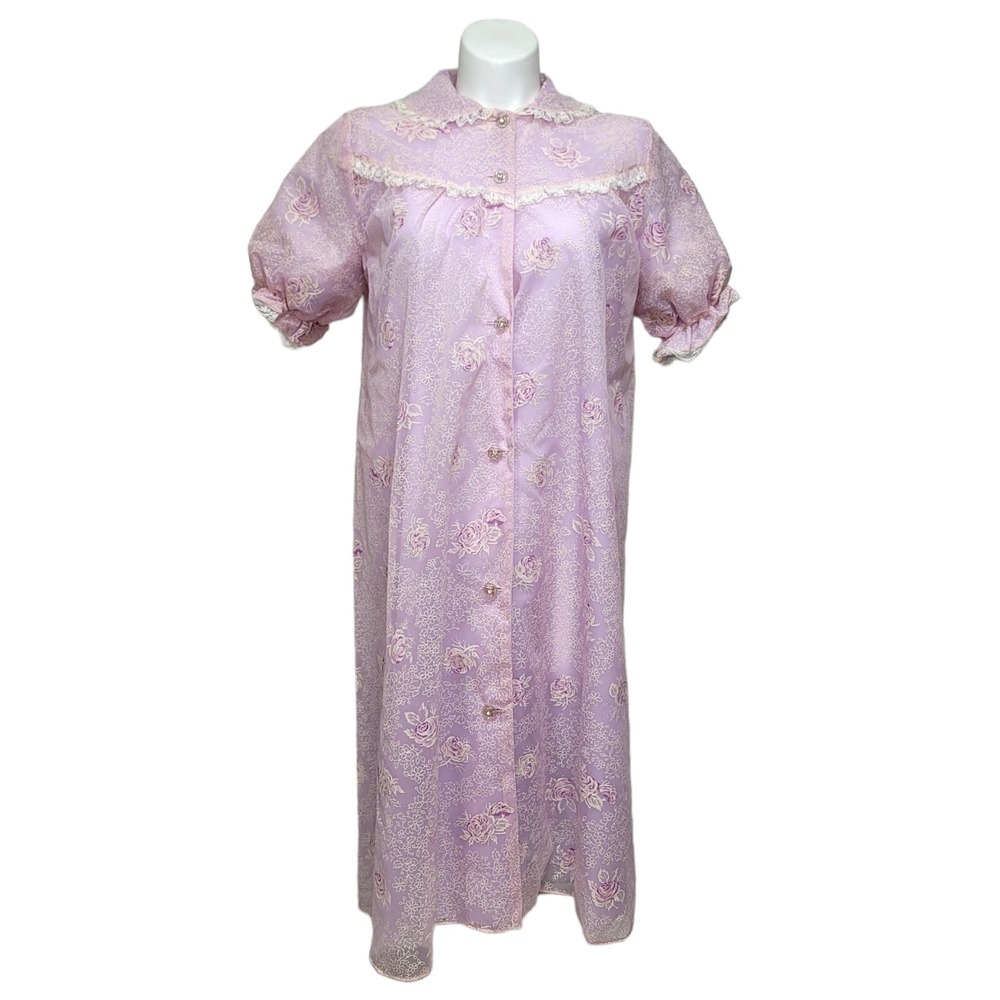 Vintage Glen Of Michigan Lilac Floral Nylon Lace … - image 2